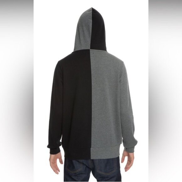 HUF The Henry Hoodie Sweatshirt Charcoal Grey and Black - Picture 3 of 10